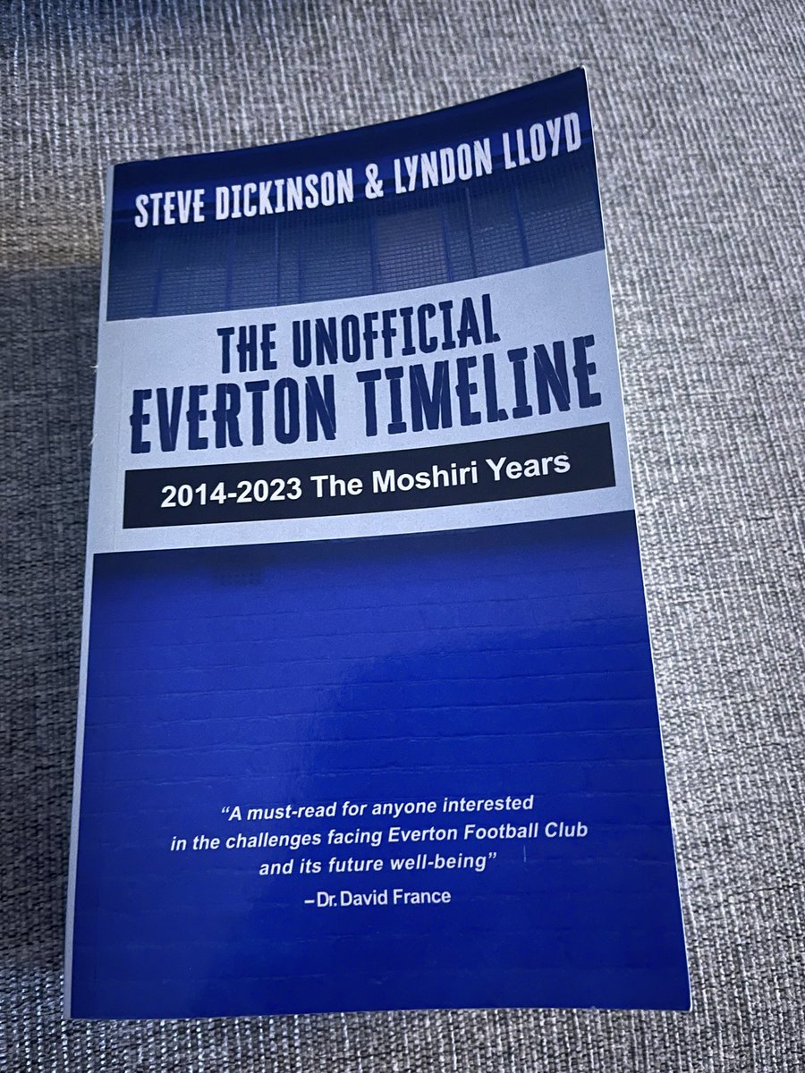 Just started to read this one today, and its a must read for all evertonians! Well done @TopBalconyMan!