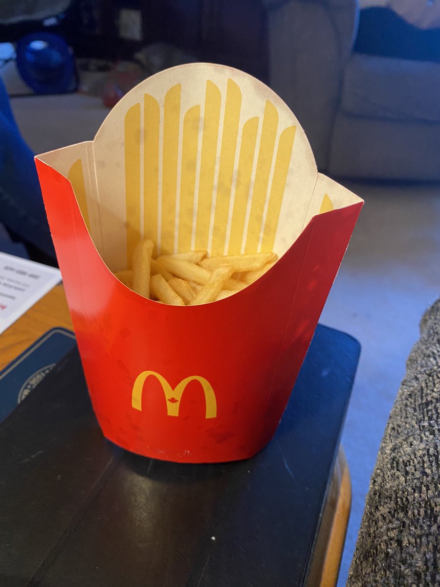 xRobynScottx's tweet photo. Thanks @McDonaldsCanada for my “large” fries? Just picked this up in the drive through. This is ridiculous!! 😤😡 https://t.co/RJhCYOArZa