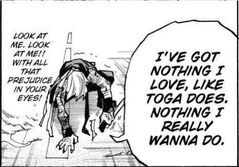 Tomuover's tweet photo. #mha #bnha #shigaraki #dabi 

The fact that the whole league has a “Look at me” really says something. 

None of the heroes actually look at any of them, and when they do they’re immediately villainized or they look at them but never in the way they need. Or just at all. https://t.co/bM5e8IexPM
