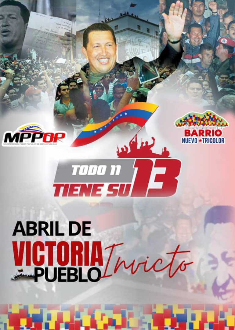 El acto más grande de amor en la historia de Venezuela, lo hizo el pueblo, cuando con gallardía y valentía revolucionaria, defendió al Comandante Chávez y pidió la restitución del hilo constitucional. #Todo11TieneSu13 @NicolasMaduro @GRaulparedes