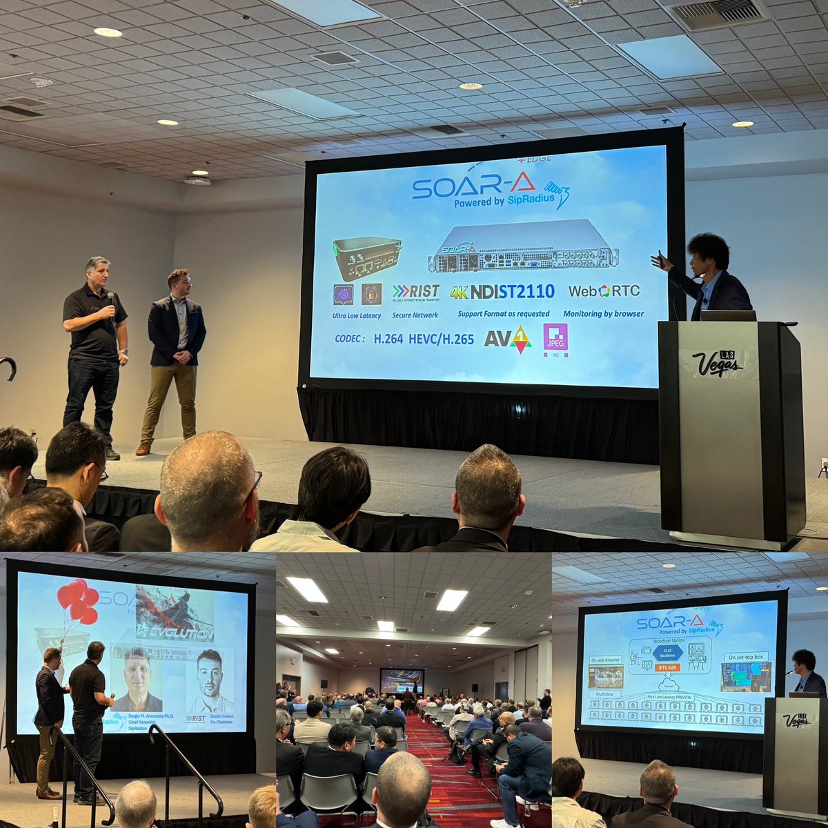 Great start to @NABShow with @foracorporation. To a packed audience, Sergio talked about the technology partnership #SOARA & Dustin explained @RISTForum.

Looking forward to doing demos on  #IP #ultralowlatency #encoders  #security & #mediaprocessing on the FOR-A booth #nabshow.