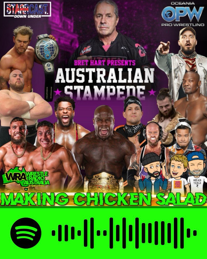 Day 2 recap is up now on all your favourite podcast platforms It’s another late night as the boys sit down straight after getting home from Starrcast we review the OPW Hitman Australian Stampede, Eric Bischoff panel and all the happenings of the day open.spotify.com/episode/09DCsC…