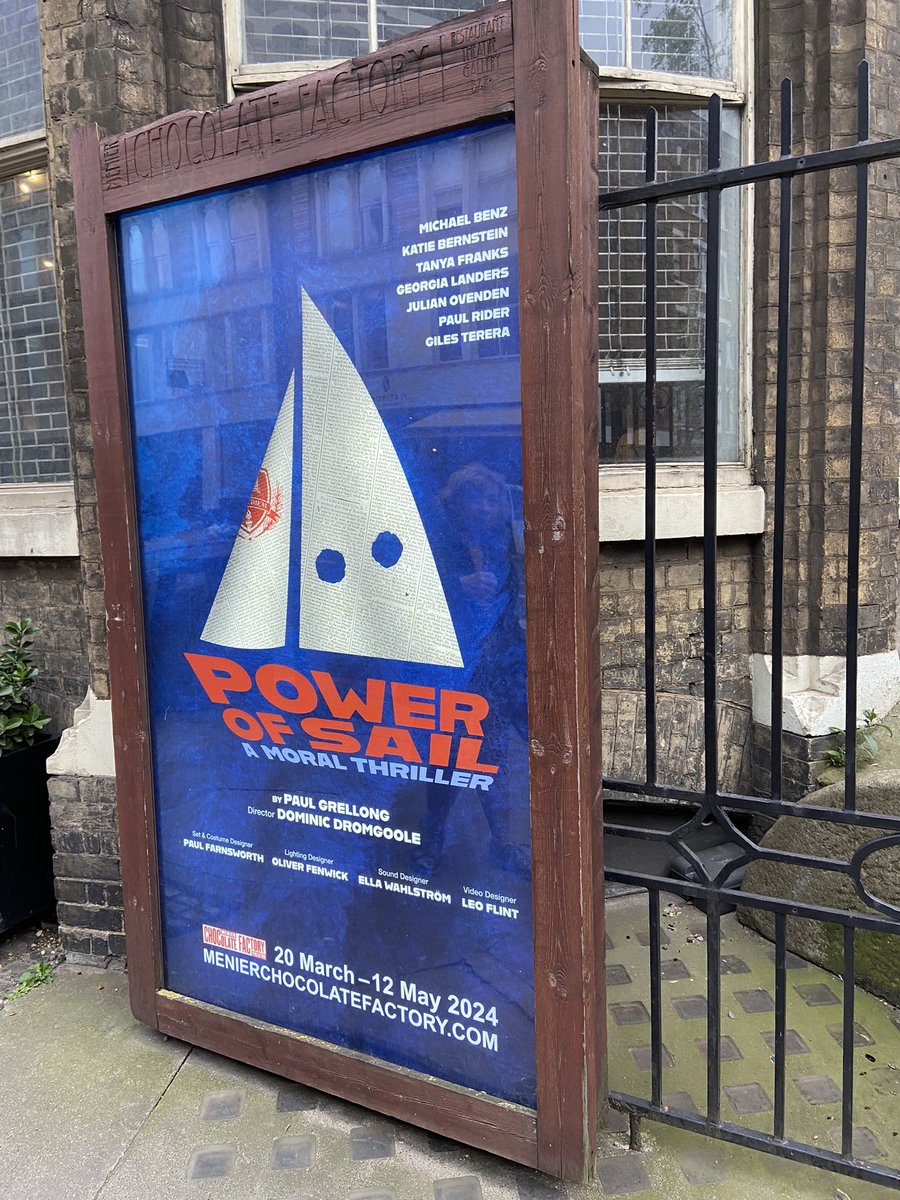 Stylish multilayered drama #PowerOfSail @MenChocFactory Everyone has dirty hands when it comes to morals/ethics/social responsibility. Thrilling, pulls no punches & Fantastic cast!