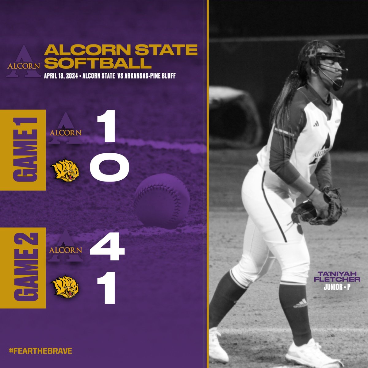 Final Score from Lorman... Lady Braves Win games 1 & 2 of the series!!!

#FearTheBrave #SWACSB