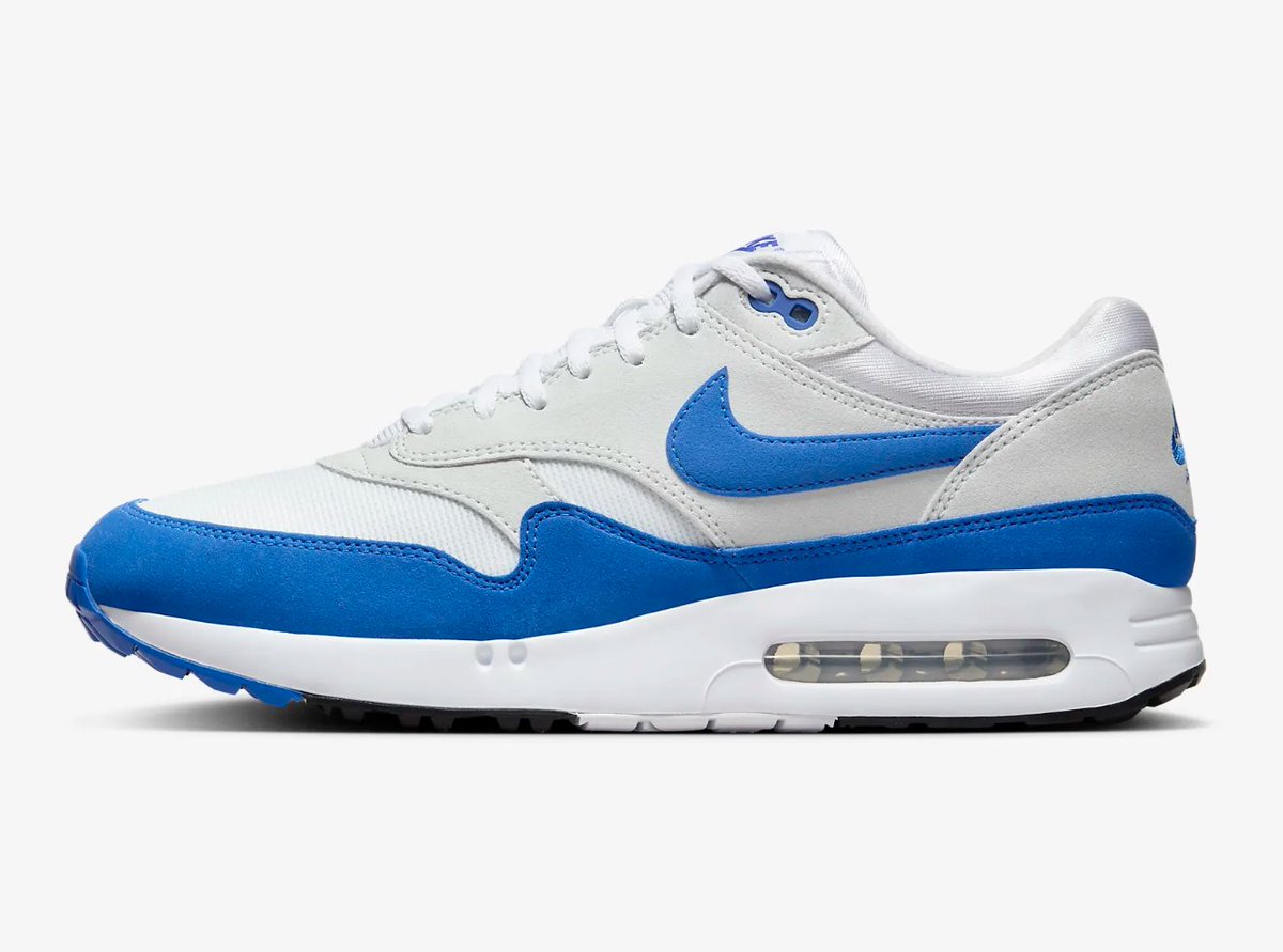 Ad: Nike Air Max 1 '86 OG Golf 'White/Hyper Royal' on sale for $134.97 + FREE shipping => bit.ly/4azLarP