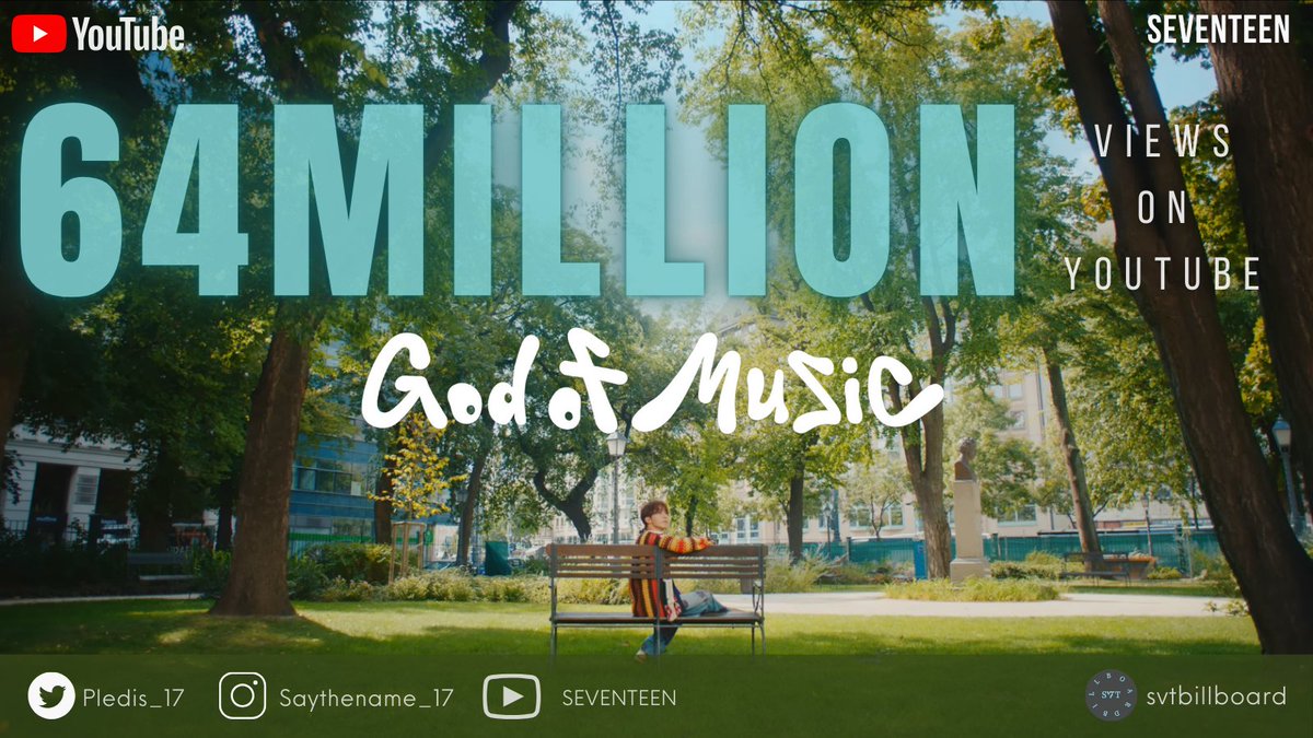 [GOD OF MUSIC VIEWS UPDATE] Current views: 64,011,866 🎧 God of Music music video has reached 64M views on YouTube! Let's sustain this momentum by consistently streaming and developing good streaming habits in preparation for the upcoming comeback, CARATs! 🎥🔥 🎥:…