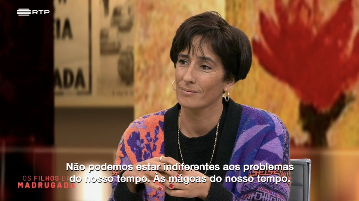 'Não podemos estar indiferentes aos problemas do nosso tempo. Às mágoas do nosso tempo.', assume A garota não em entrevista a Anabela Mota Ribeiro no programa 'Os Filhos da Madrugada' e que pode ser visto na RTP Play: rtp.pt/play/p13222/e7…