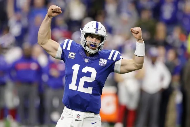Andrew Luck’s career stats: • 7 seasons (86 games) • 60.8% completion rate • 23,671 passing yards • 275.2 YPG, 7.2 YPA • 171 pass TDs - 83 INTs • 89.5 passer rating • 1,590 rush yards, 14 TDs • 4x pro bowler • 2018 CPOY • Most passing yards in a rookie season (4,374)