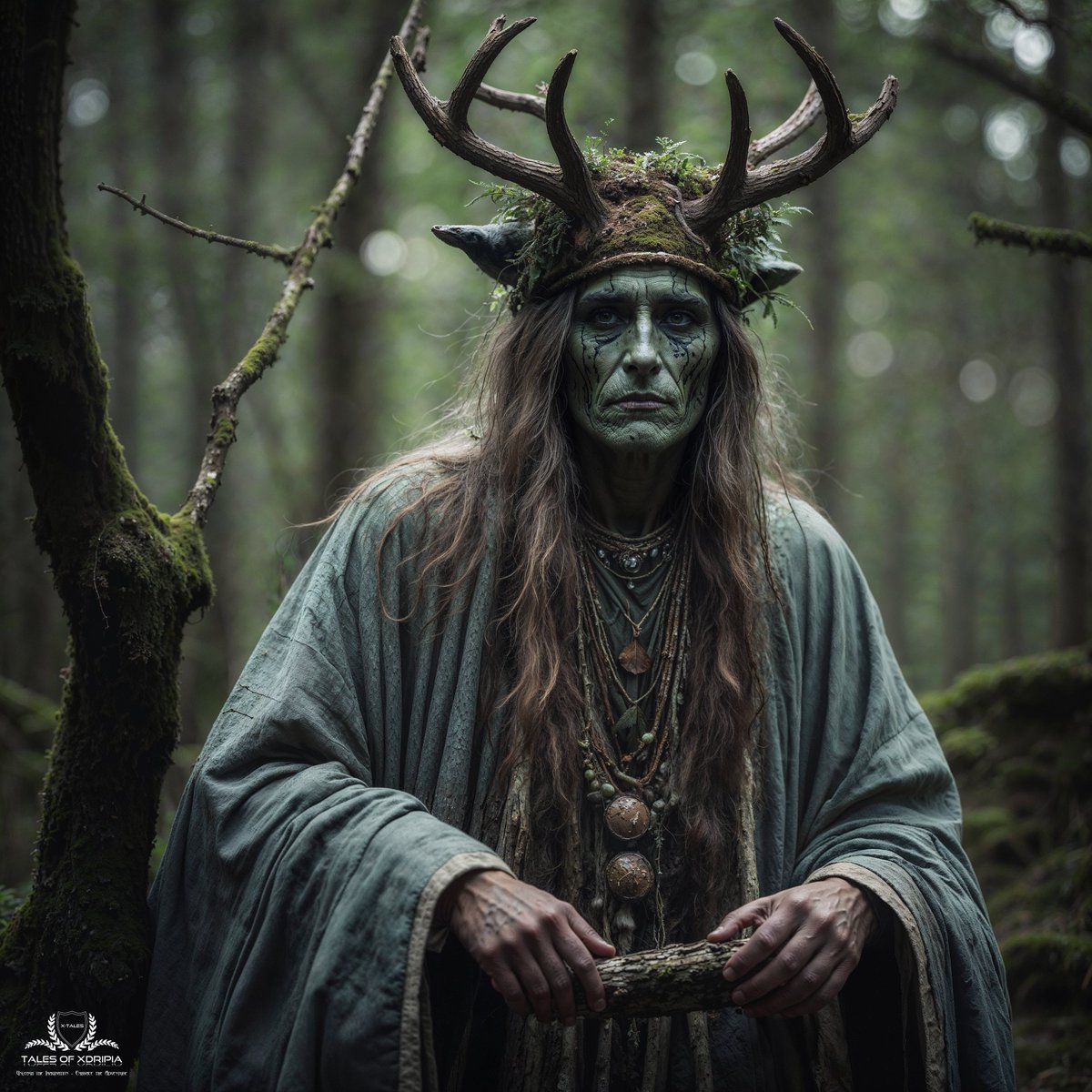 In the shadowed stillness of Sereveldra’s heart, nomads wander—a spectral echo of a bygone era. 

Adorned with antlers that crown their storied heads, and robed in the vestiges of nature, they are the druidic spirits of the forest.

Though they are but a faint reflection of the…