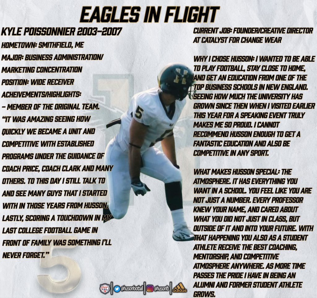 🦅 Eagles In Flight 🦅 ‘08 Kyle Poissonnier 🏈 #HussonGuys