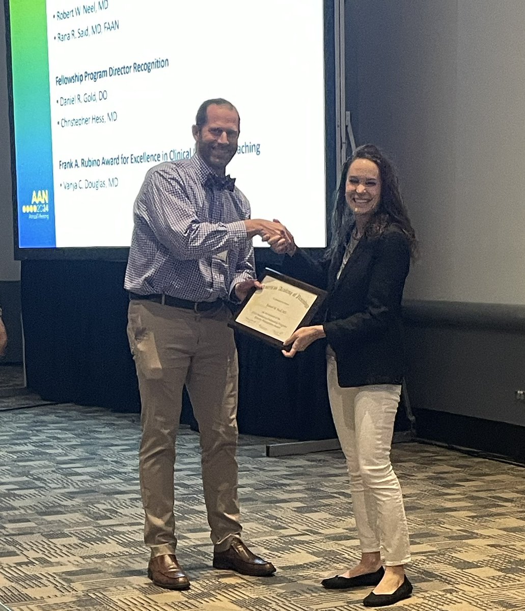 Erica A Schuyler, MD, FAAN, FANA (@ericaschuyler) on Twitter photo Congratulations to Dr. Robert Neel and <a href="/RanaSaidMD/">Rana R Said</a> —2 amazing program directors— on receiving the 2024 PD recognition awards!!
So well deserved!! #AANAM #Neurology #MedEd <a href="/AANmember/">American Academy of Neurology</a> <a href="/UCNeuroPMR/">UC Neurology and PMR</a> <a href="/REMatthewsMD/">Rebecca E. Matthews, MD</a> <a href="/DrJeffRatliff/">Jeff Ratliff, MD, FAAN</a> <a href="/zach_london/">Zach London</a> Congratulations to Dr. Robert Neel and <a href="/RanaSaidMD/">Rana R Said</a> —2 amazing program directors— on receiving the 2024 PD recognition awards!!
So well deserved!! #AANAM #Neurology #MedEd <a href="/AANmember/">American Academy of Neurology</a> <a href="/UCNeuroPMR/">UC Neurology and PMR</a> <a href="/REMatthewsMD/">Rebecca E. Matthews, MD</a> <a href="/DrJeffRatliff/">Jeff Ratliff, MD, FAAN</a> <a href="/zach_london/">Zach London</a>