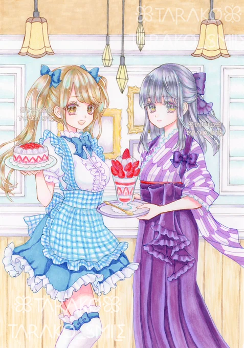 昨日は喫茶店の日だったそうです #喫茶店の日 #絵柄が好みって人がいればいいなぁ 