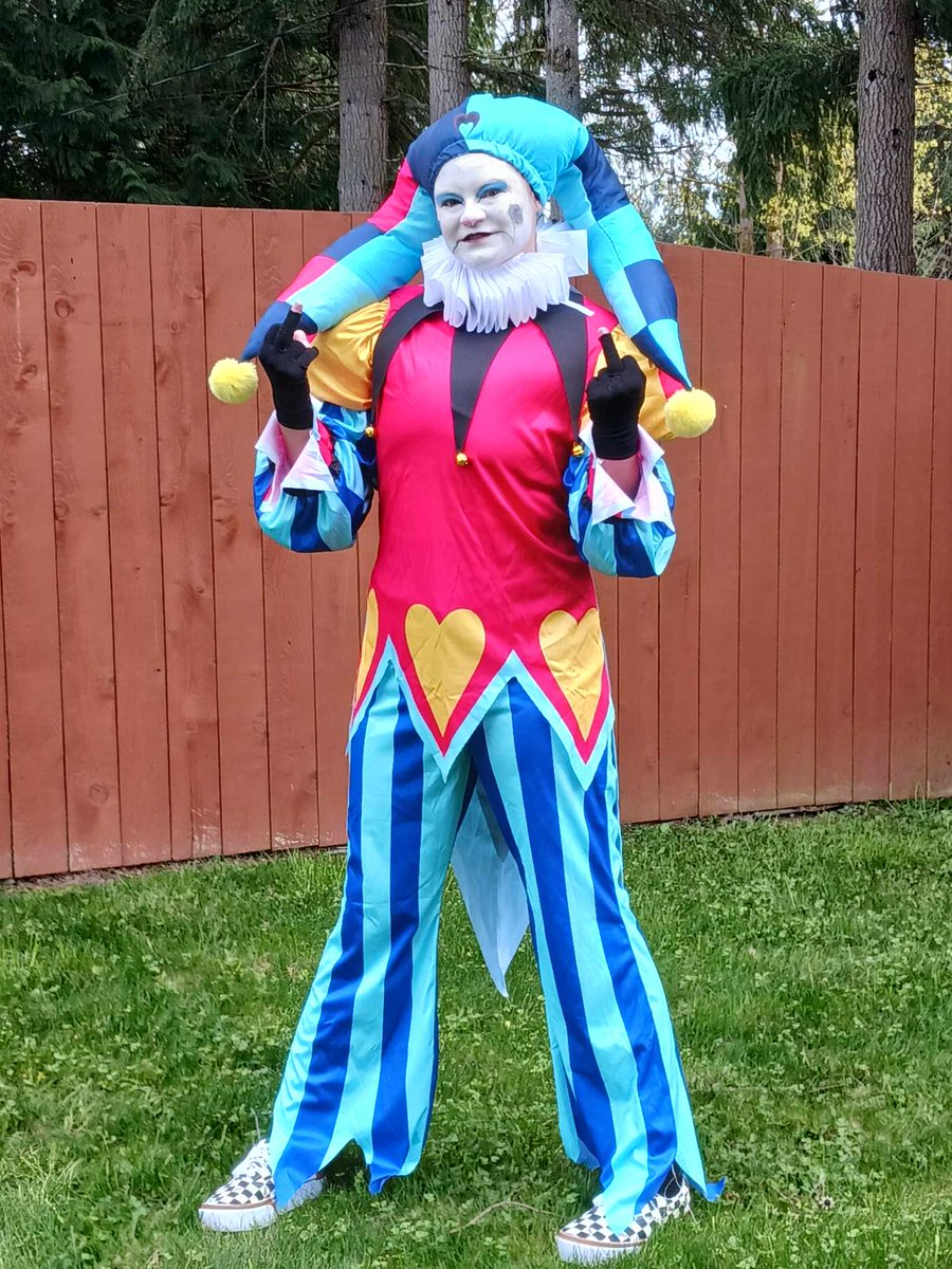 silverfern500's tweet photo. Something something I do what I want. Make up test 1 #Helluvabosscosplay https://t.co/pFyNfLpgCl