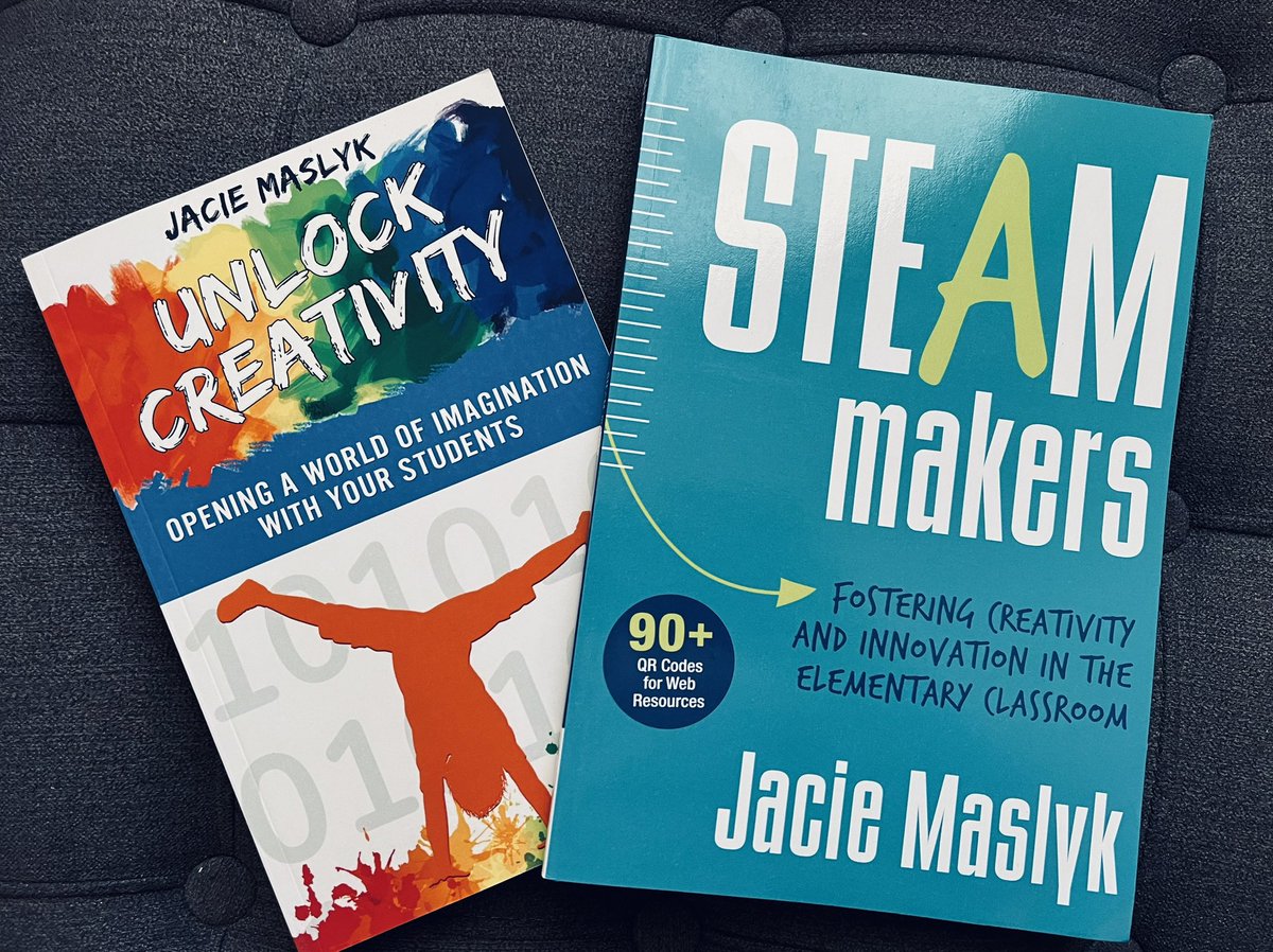 DrJacieMaslyk's tweet photo. ⭐️⭐️⭐️BOGO!!!!
Looking for a good book? How about 2? Buy a copy of #STEAMMakers and get a copy of #UnlockCreativity for FREE! 

Message me for details. #STEMed #makerEd #makerspaces #creativity #STEMeducation #STEAMeducation https://t.co/XQauDHedv8