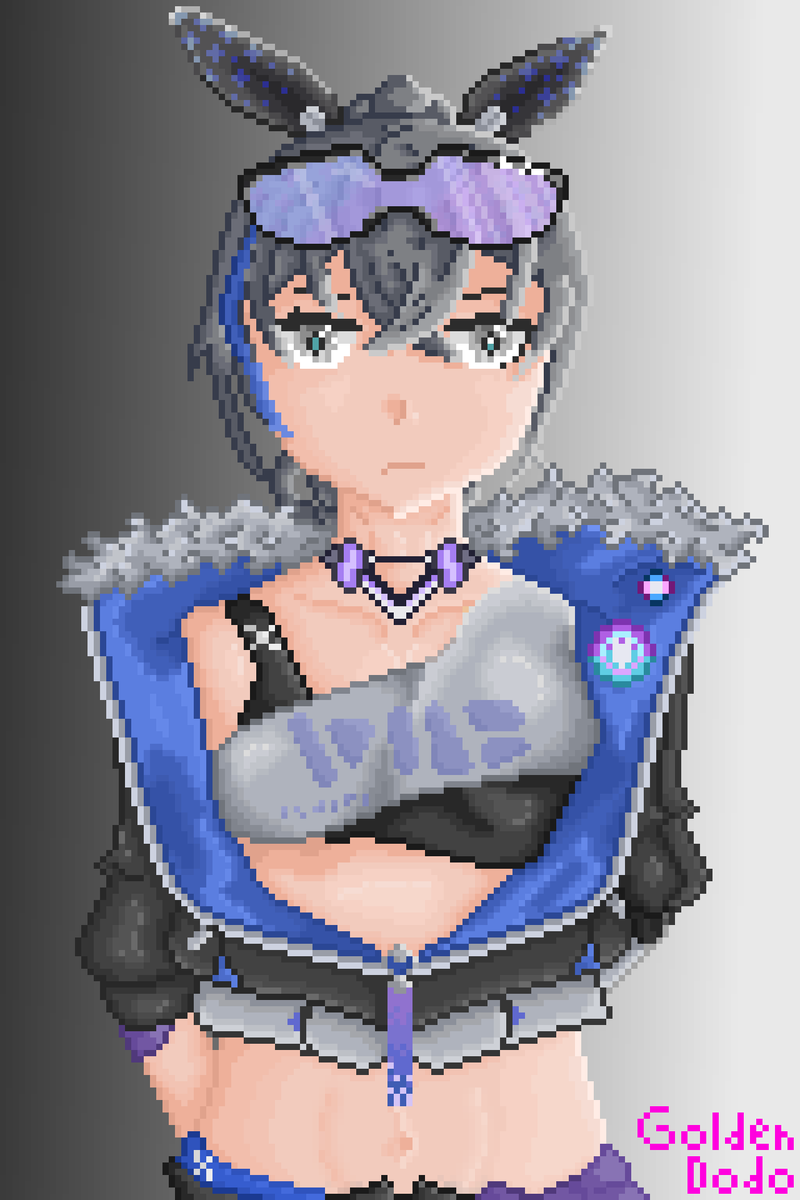 GoldenedDodo's tweet photo. Pixel Art Silver Wolf

#SilverWolf #HonkaiStarRail https://t.co/u1gwUv2Hja