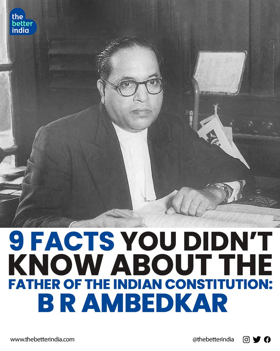 Economist, educationist and the chief architect of the Indian Constitution, B R Ambedkar fought all his life to remove discrimination, degradation, and deprivation from society. 

#BRAmbedkar #BhimRaoAmbedkar #AmbedkarJayanti #EqualityForAll #SocialJustice #IndiaConstitution