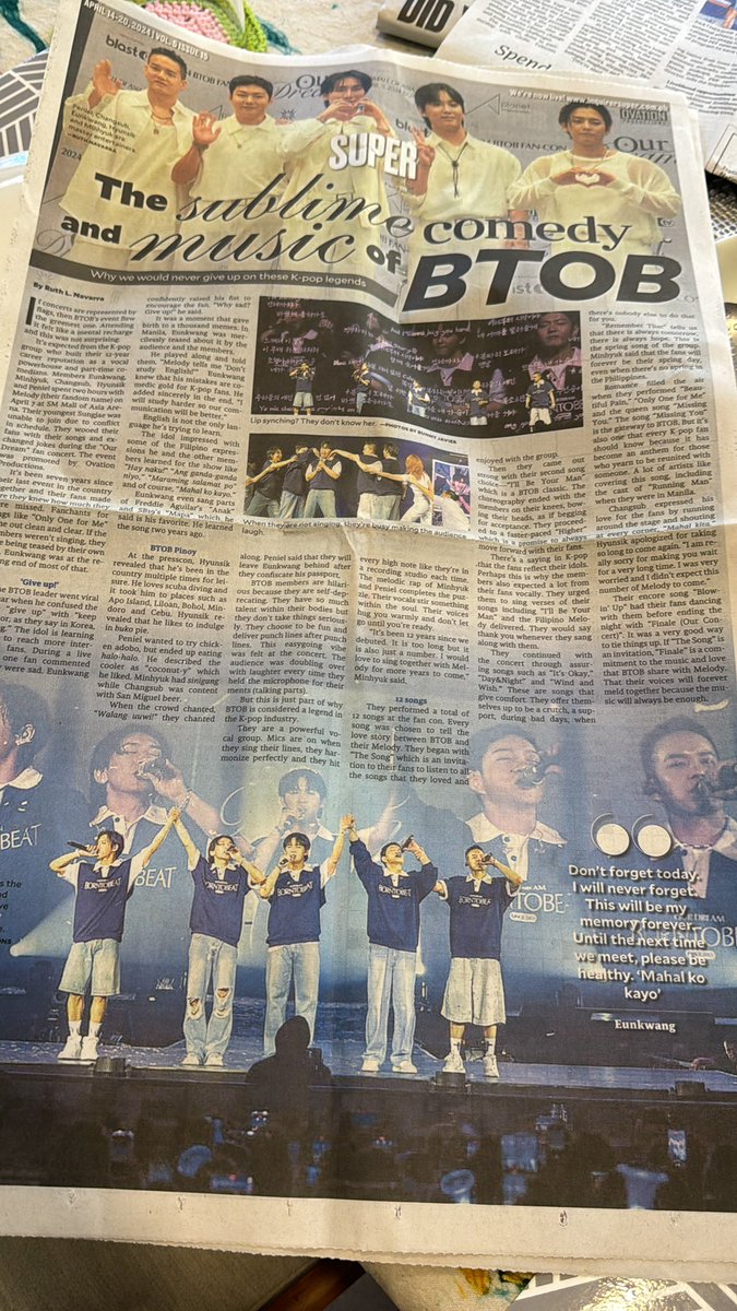 Zoe12072's tweet photo. In today’s Inquirer newspaper 😍 https://t.co/AMN2Eeldlo
