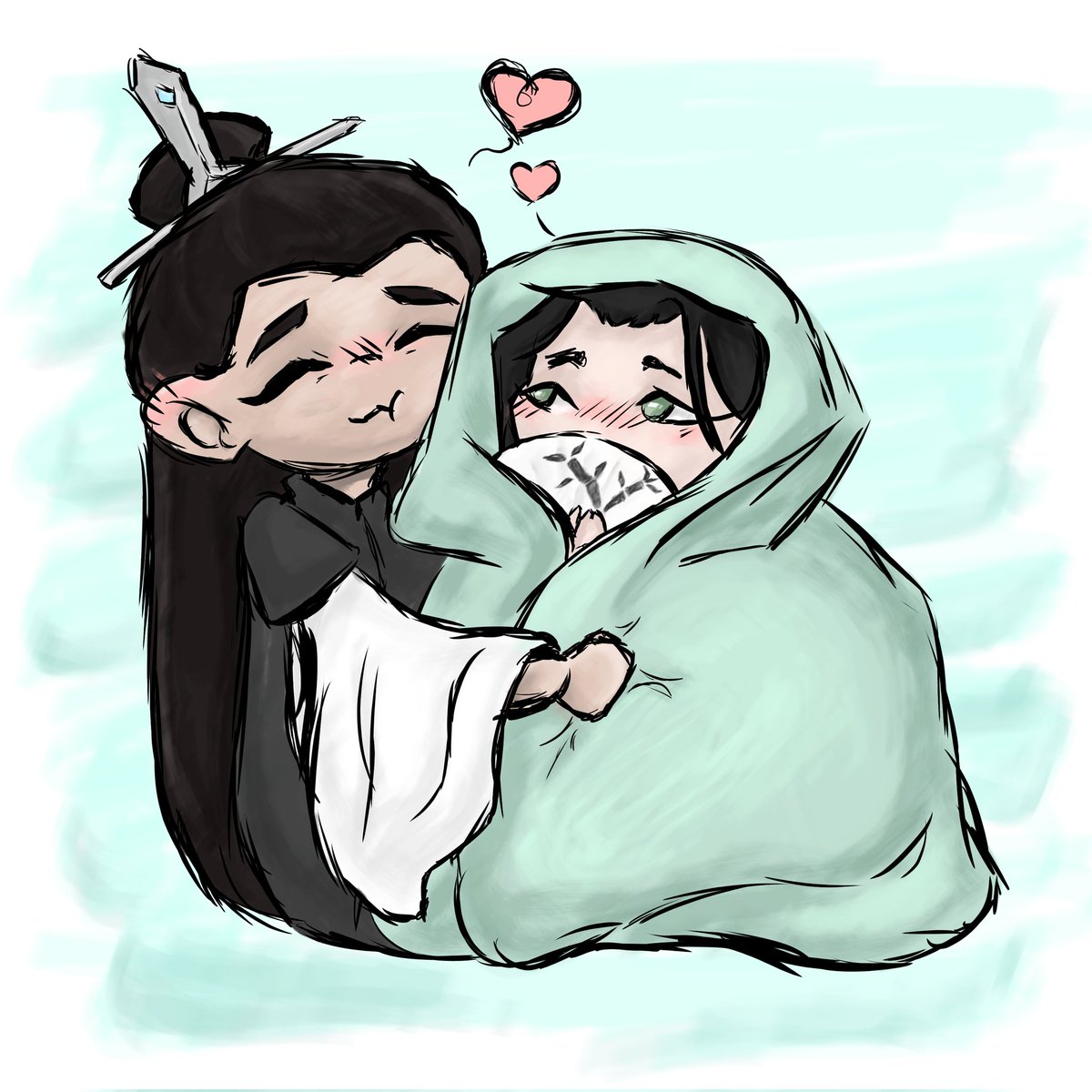 Some Qijiu fanart for the cover of my newest fanfiction (*^-^*)
Made two versions because i only noticed later that it would look rather cute if SJ had his little fan

#svsss #Qijiu #YueQingyuan #ShenJiu #ShenQingqiu