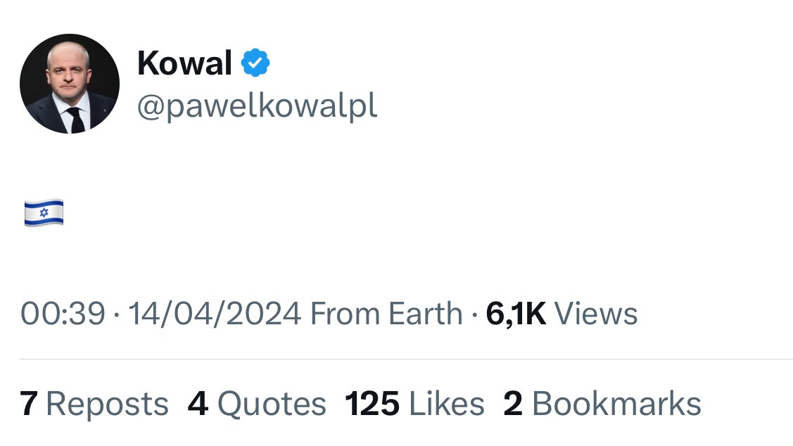 Polish MP @pawelkowalpl has just posted the Israeli flag. Israel has many allies and friends in Poland who understand that the fight for Israel is a fight for the entire West. 🇮🇱🇵🇱