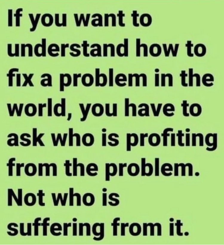 Ain’t that the truth…

#peoplebeforeprofit 
#humanity #rootcause #fix #solutions