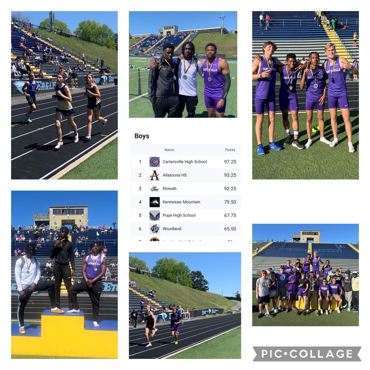 OUTSTANDING DAY for #Canesgofast! Boys MEET CHAMPS! 🏅 at 15 Team Etowah Invite! Lots of hardware and lots of PR’s on a hot day. Boys 4x4, 4x2 & 4x1 hammer it for the 🏆! Next stop Region 7-5A Meet! @BartowSportsZon @WBHFSports @cvilleschoolsys