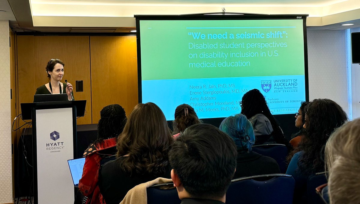 We are so grateful for our US/Canadian/NZ research team working to bring @AAMCtoday data to life! Today, Dr. Erene Stergiopoulos shared results from this study at @AFMC_e #ICAM2024! Take away: We need a seismic shift in #MedEd. #DocsWithDisabilities #MedTwitter