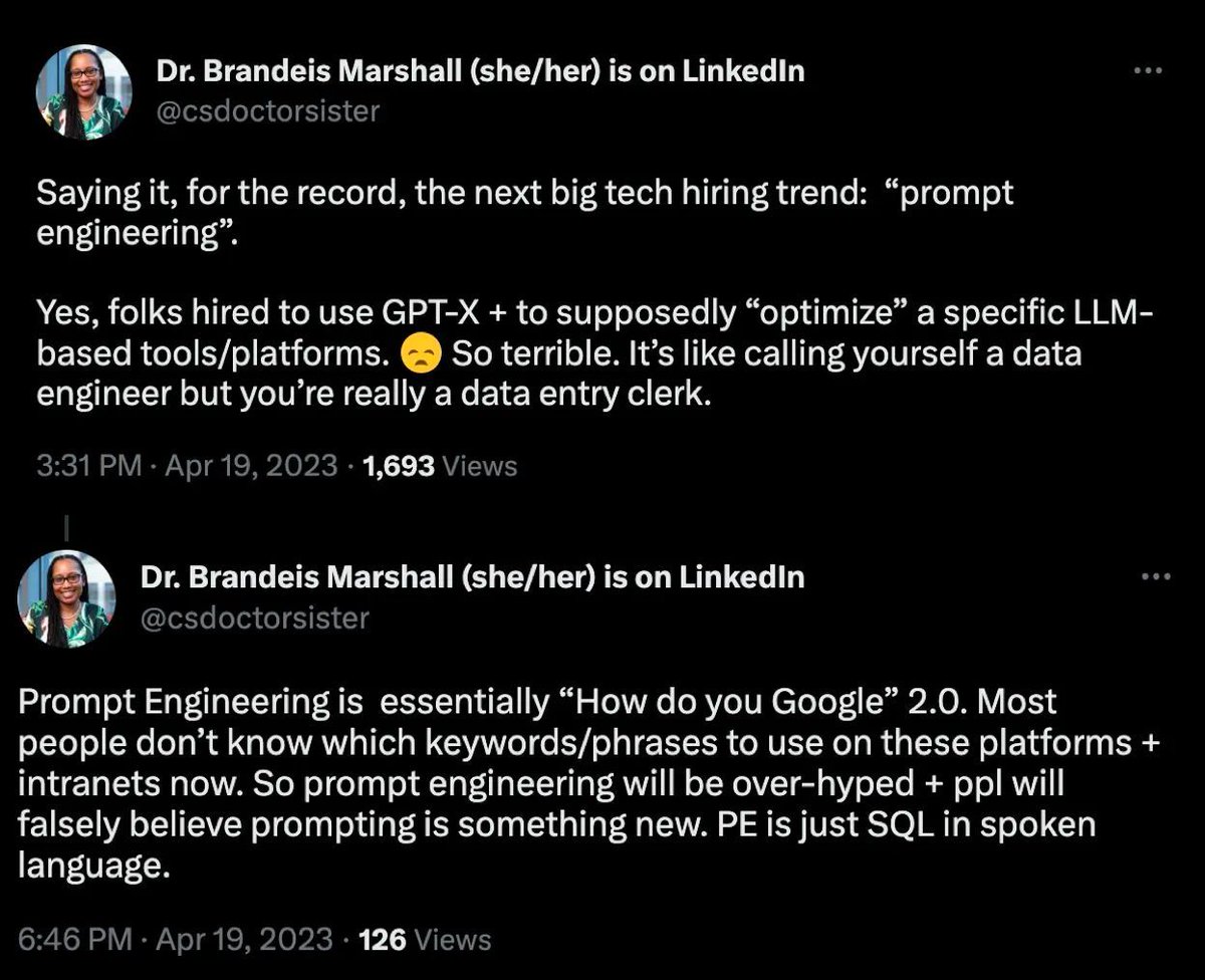 Is AI the ultimate job disruptor? Join Brandeis Marshall as she explores what skills carve a unique path in the AI-driven landscape, shaping the future of professions worldwide — buff.ly/3PhHdAu #HumanSkills #AIImpact #AI