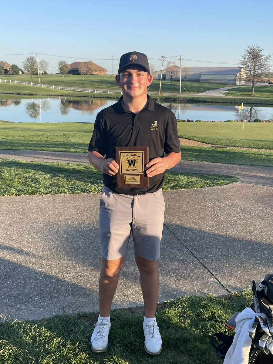 JasperAthletic's tweet photo. Jasper golf finishes 2nd as a team at the Wildcat Invitational today!!  
Caleb Schnarr was medalist with a 73.

Thomas Seger - 76
Luke Shappard - 78
Levi Welp - 83
Luke Dahmer - 90

Nice job, fellas!  Go, Cats, go! https://t.co/JMdWW56aSO