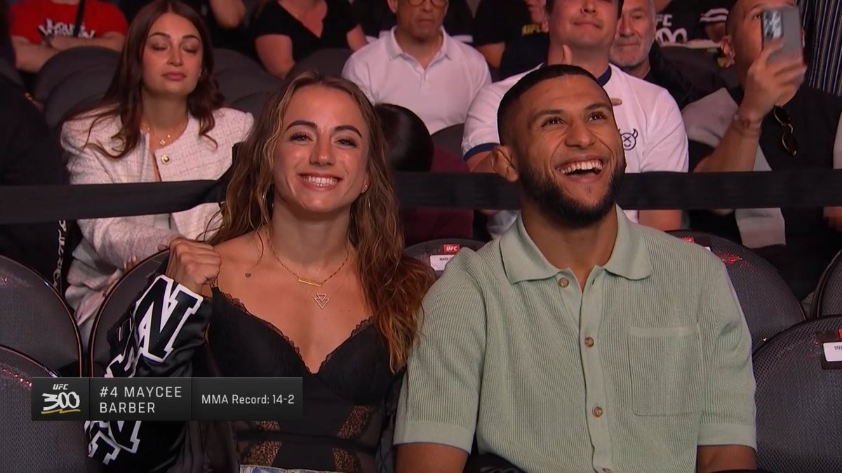 VforVisor's tweet photo. Great to see @MayceeBarber #UFC300 🔥 https://t.co/ulE1uNdJtM