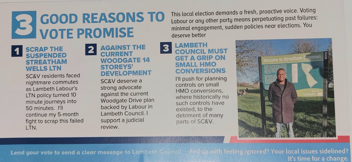 During this @lambeth_council SC&V by-election campaign, it's been well nigh impossible to have found any resident who wasn't in some way negatively impacted by SW trial LTN No surprise then that most would like to see the LTN scrapped, not just suspended Time for @Conservatives