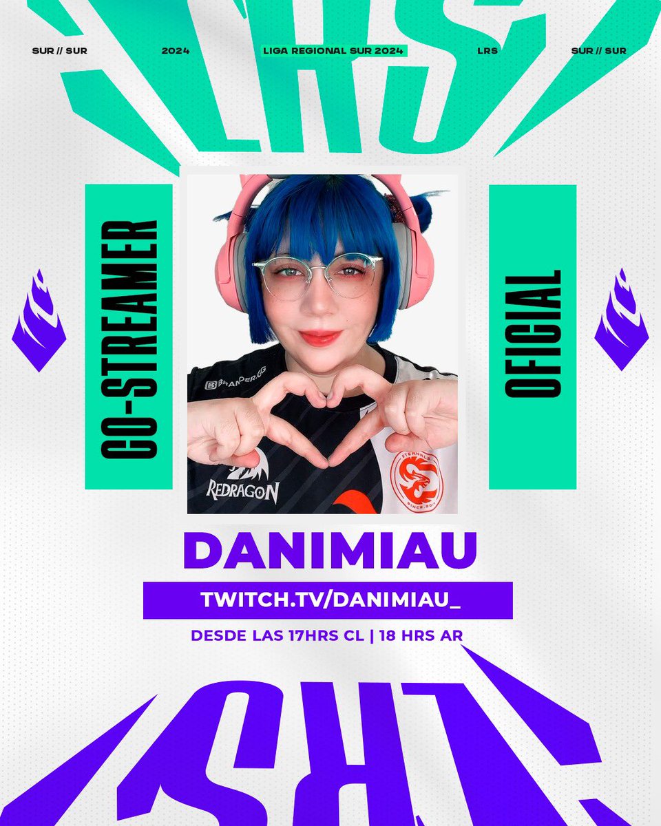 Danimiau__'s tweet photo. ¡Hola!
Noticias gigantes: en esta Edición de la @lvpsur estaré como Co-Streamer oficial ❤️
Desde la Jornada 5 estaré en mi canal de Twitch Co-Stremeando las partidas, ¡los espero allí!
Pueden ver el calendario de las partidas en:
https://t.co/Ntbs1TdT2v https://t.co/NRGKQCy6EV