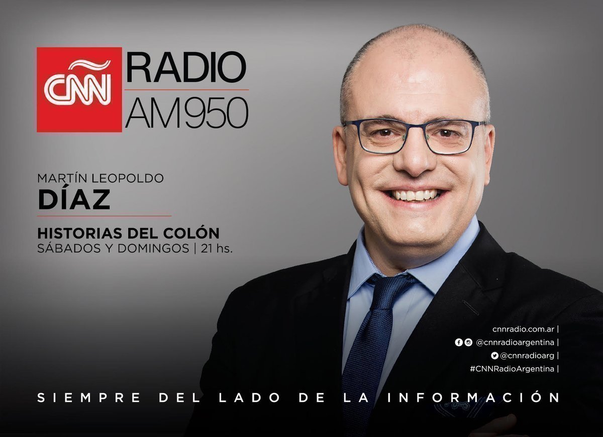 AIRE | ¡Arrancamos con #HistoriasDelColon!    

Escuchá a @Martin_Leopoldo hasta la medianoche por #CNNRadioArgentina.    

Seguilo en vivo por cnnradio.com.ar