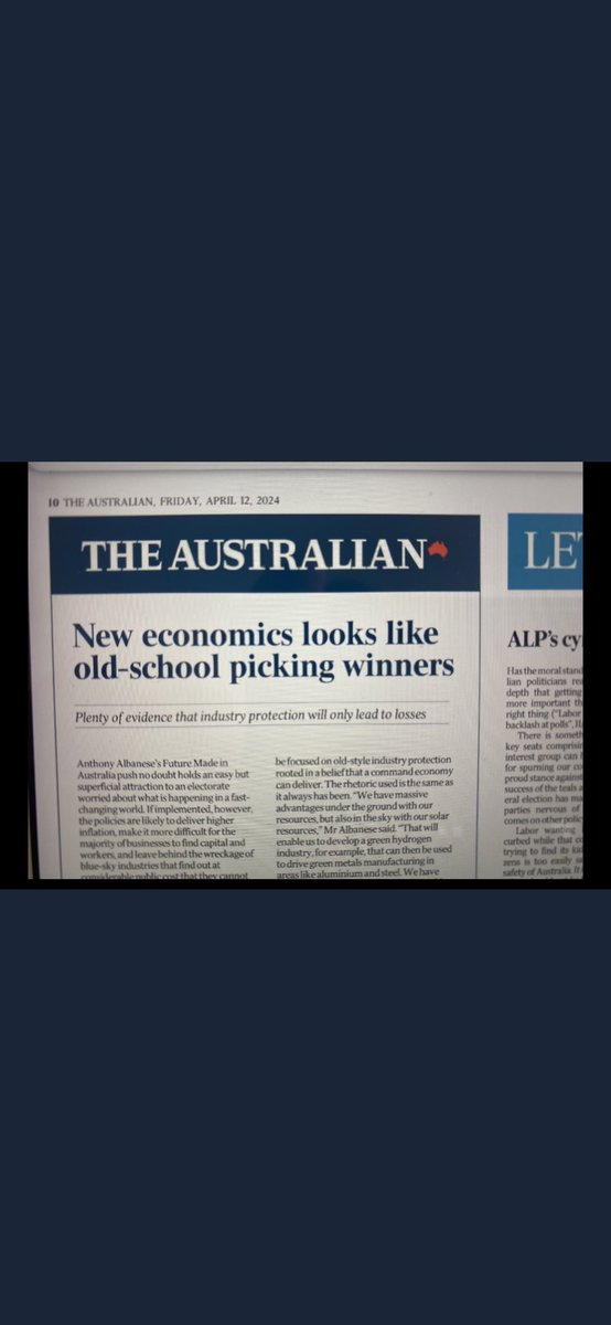 Australian governments have been picking losers for years, subsidies for fossil fuel projects like Darwin’s middle Arm, inland rail and the still under construction Kurri gas power station…but subsidising renewables is ‘new economics’! Such hilarious hypocrisy #insiders #auspol