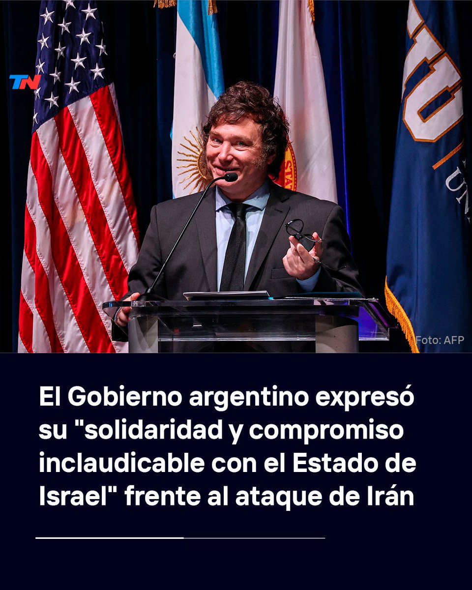 AHORA | El Gobierno argentino expresó su 'solidaridad y compromiso inclaudicable con el Estado de Israel' frente al ataque de Irán todonoticias.info/3VZvlXq