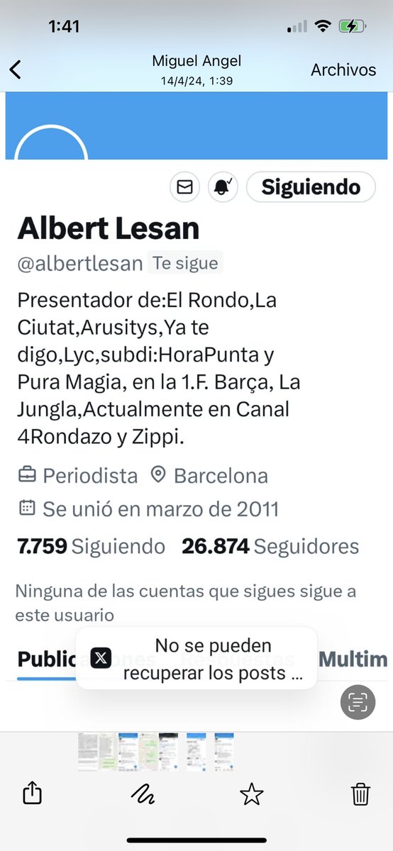 AlbertLesan's tweet photo. Eliminé mi anterior cuenta con casi 30.000 seguidores. Empiezo de cero aquí. Saludos a todos. Rt? https://t.co/H8XQSjybY2