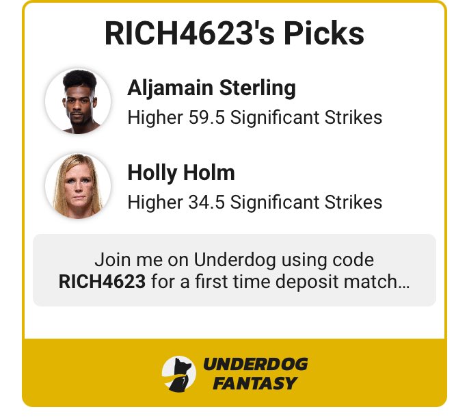 LaughOutLopez's tweet photo. Show off your sports knowledge by making picks on Underdog!

Join me on Underdog using code RICH4623 for a deposit match bonus up to $100.

https://t.co/HVmUIGPiFr https://t.co/gEXfGtArli