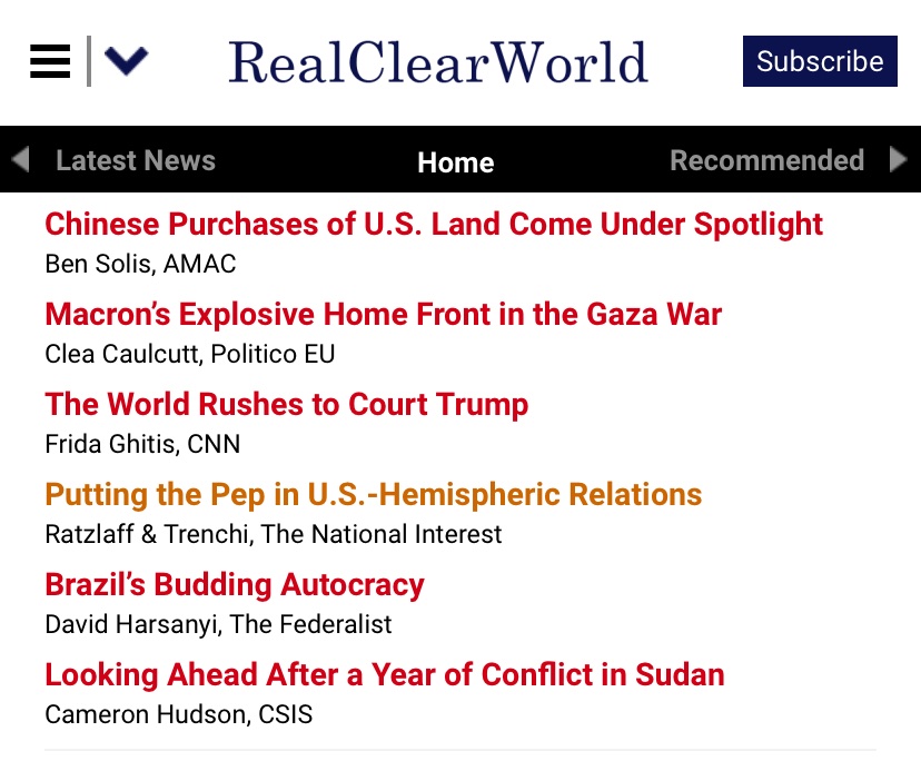 Great to see @adam_ratzlaff and @trenchiale’s work on U.S-Latin America relations featured in @RealClearWorld today. See below 👇👇