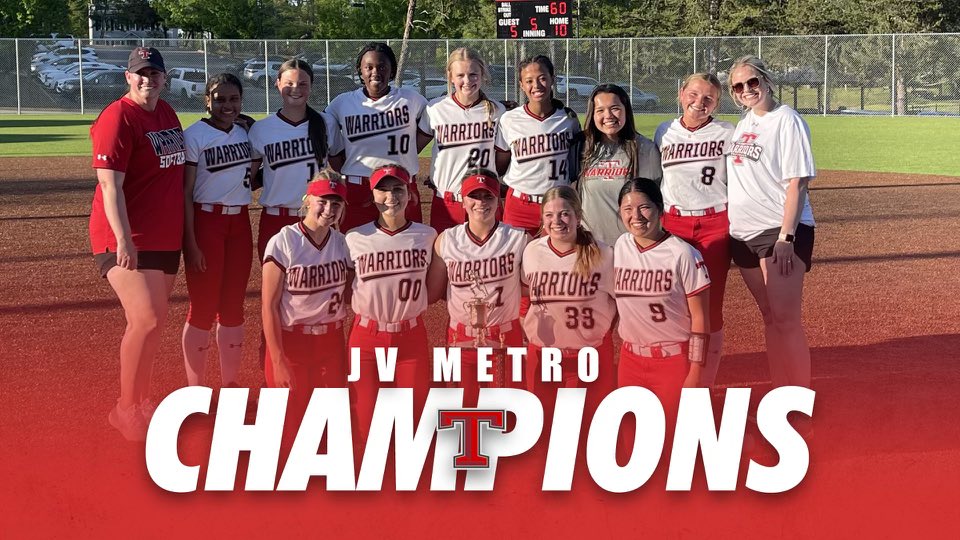 Your JV Warriors are the 2024 Metro Champions!! 🥎 #PraiseHardPlayHard