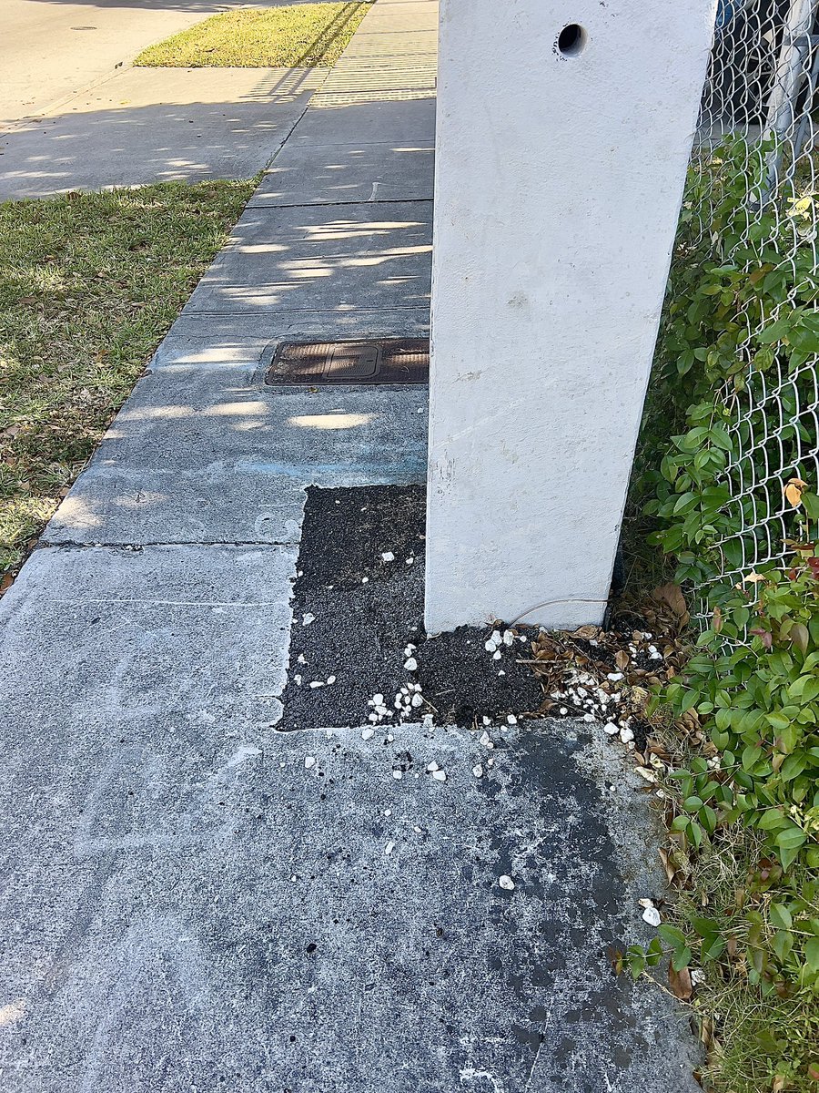 FPL’s reckless assault on elderly & disabled people is going on throughout Shenandoah. This tripping hazard and pinch point is at SW 24 Ave & SW 12 St. People have sacrificed to live on this historic neighborhood. Don’t let utility companies destroy their independence + mobility