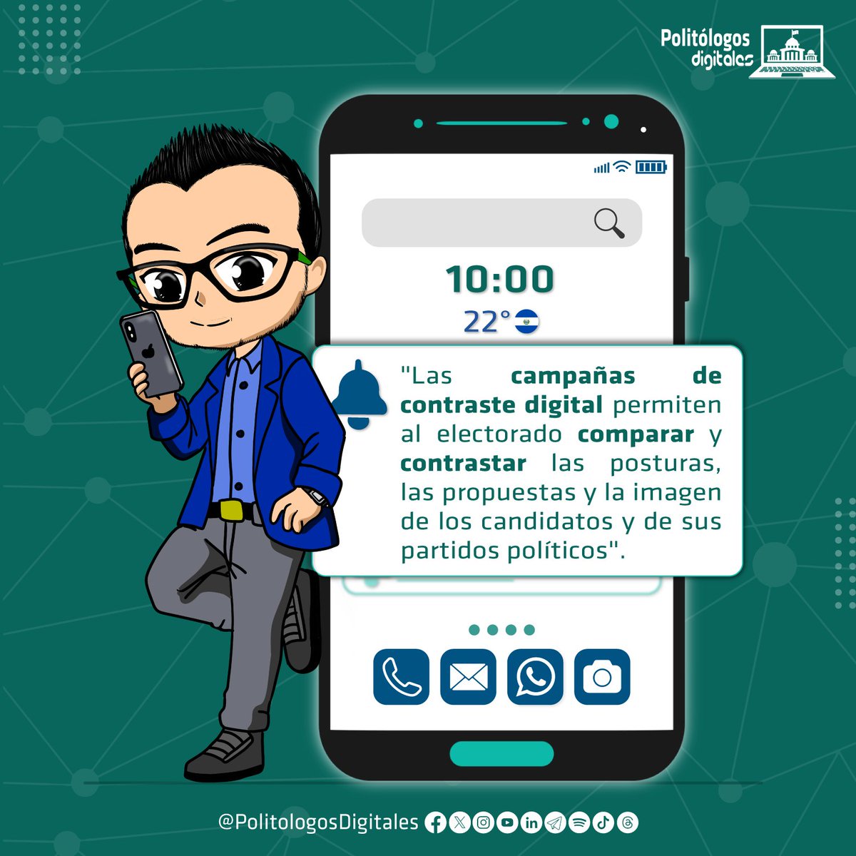 PolitologosD's tweet photo. 📌 En las #CampañasDigitales es ideal contar con una #CampañaDeContraste que permita exponer en paralelo otras posturas.
💬 Nuestro @AranivaJ14 desde #ElSalvador 🇸🇻 nos comparte su #ComPolTips.
¿Quieres saber más sobre este tema? 🤔 Déjanos tus preguntas.
¡Te leemos! https://t.co/IWQokYn8zQ