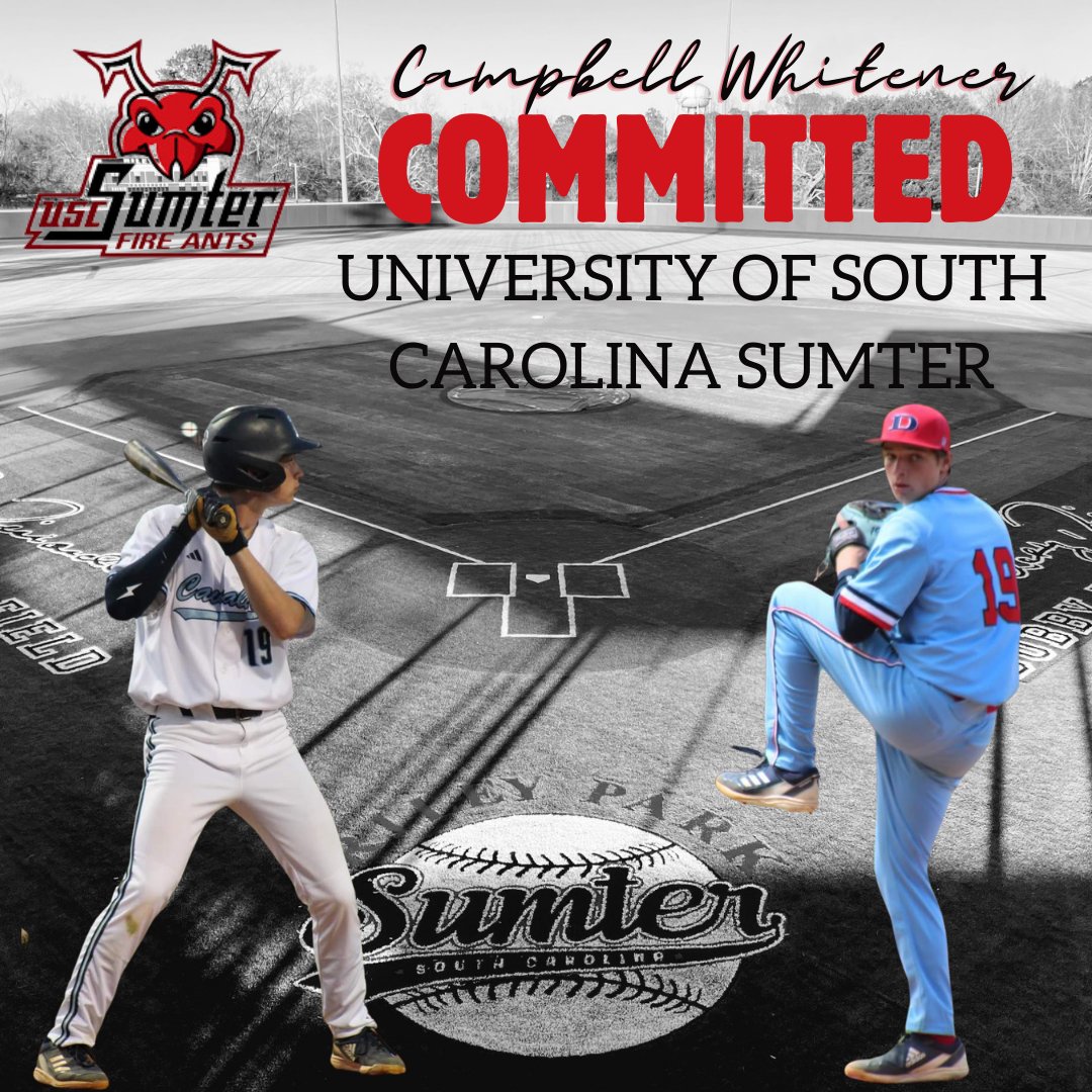 I'm excited to announce my commitment to <a href="/USCSumterBSE/">USC Sumter Baseball</a> to continue my athletic and academic career. I'm so thankful to the Lord, my family, my coaches and my teammates for supporting me. Proud to be a Fire Ant! <a href="/wthomps643/">Will Thompson</a> <a href="/DormanBaseball/">Dorman Baseball</a>