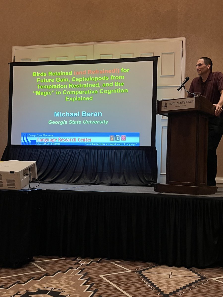 ComparativeCog's tweet photo. @PsychMikeB discusses how @nickyclayton22 work has shaped our understanding of #AnimalMinds. From #ProspectiveMemory, #Metacognition, &amp; #SelfControl across different species, her work has highlighted the rich diversity of cognitive abilities beyond #NonhumanPrimates #CO3_2024 https://t.co/oEQzbNLGNr