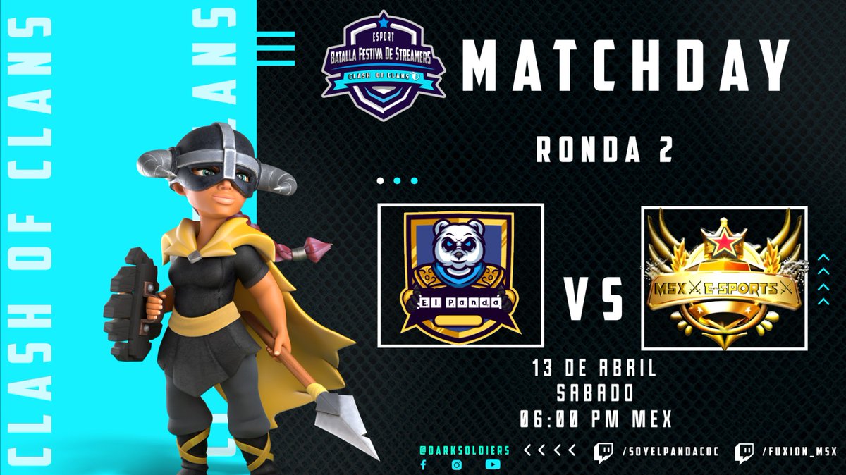 ✅War
⚜️5 vs 5
🔰Dos grandes Streamer
👥Equipo A y Equipo B
⚔️Torneo Batalla Festiva Streamer
👀Miranos por:

🟣 Twitch
twitch.tv/soyelpandacoc
⚫ Tik Tok
vm.tiktok.com/ZMMQQg8Rc/