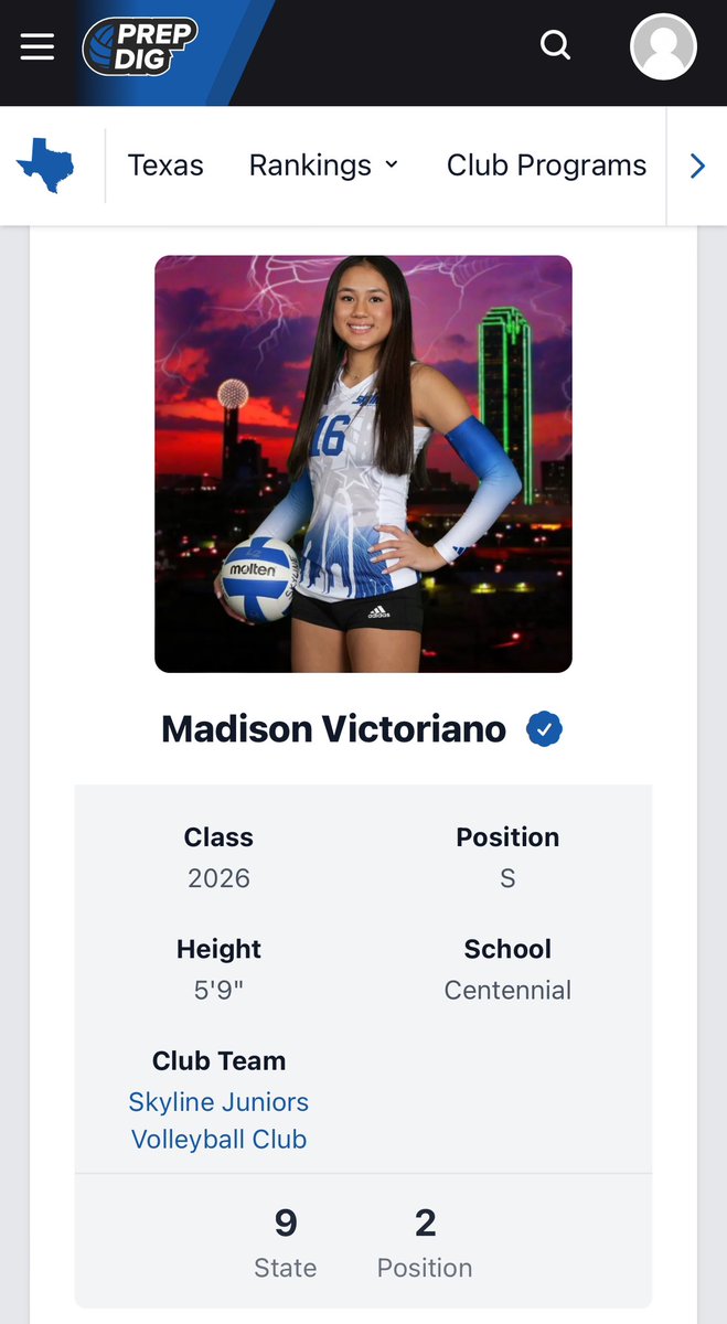 Madison Victoriano (@mvictoriano2026) on Twitter photo Thank you coach @CoacMikeDZ <a href="/PDTexas/">Prep Dig Texas</a> <a href="/PrepDig/">Prep Dig 🏐</a> for the recognition! It takes a lot of hard work and dedication to be able to see and evaluate as much players as you can and so I want to let you all know how much I appreciate what you all do!! 💙💙 Thank you coach @CoacMikeDZ <a href="/PDTexas/">Prep Dig Texas</a> <a href="/PrepDig/">Prep Dig 🏐</a> for the recognition! It takes a lot of hard work and dedication to be able to see and evaluate as much players as you can and so I want to let you all know how much I appreciate what you all do!! 💙💙