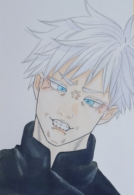 「clenched teeth white hair」 illustration images(Latest)