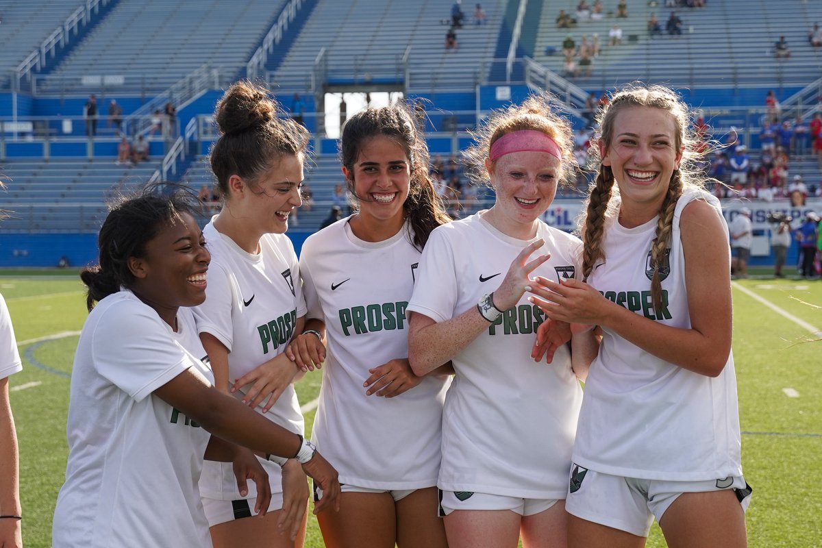 Congratulations Prosper, the Girls Conf 6A #UILState Soccer STATE CHAMPS! On their first state appearance, they finished the job and took home the gold! 🦅🏆⚽️