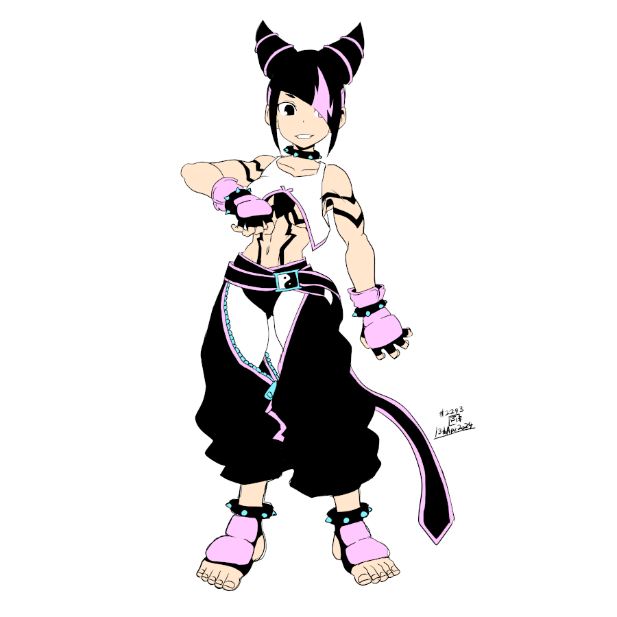 ハン・ジュリ 「2024-04-13 #一日一絵 」|ふゆ(ドとレとミとキュとゴとヱの音が出ない)のイラスト