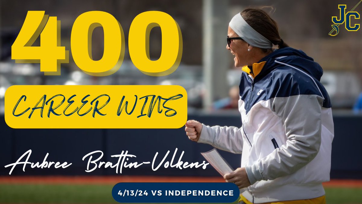 jccc_softball's tweet photo. 4️⃣0️⃣0️⃣ WINS!! Congratulations Coach Aubree on this amazing milestone achievement!! No one more deserving! https://t.co/9WpDBcH1Hk