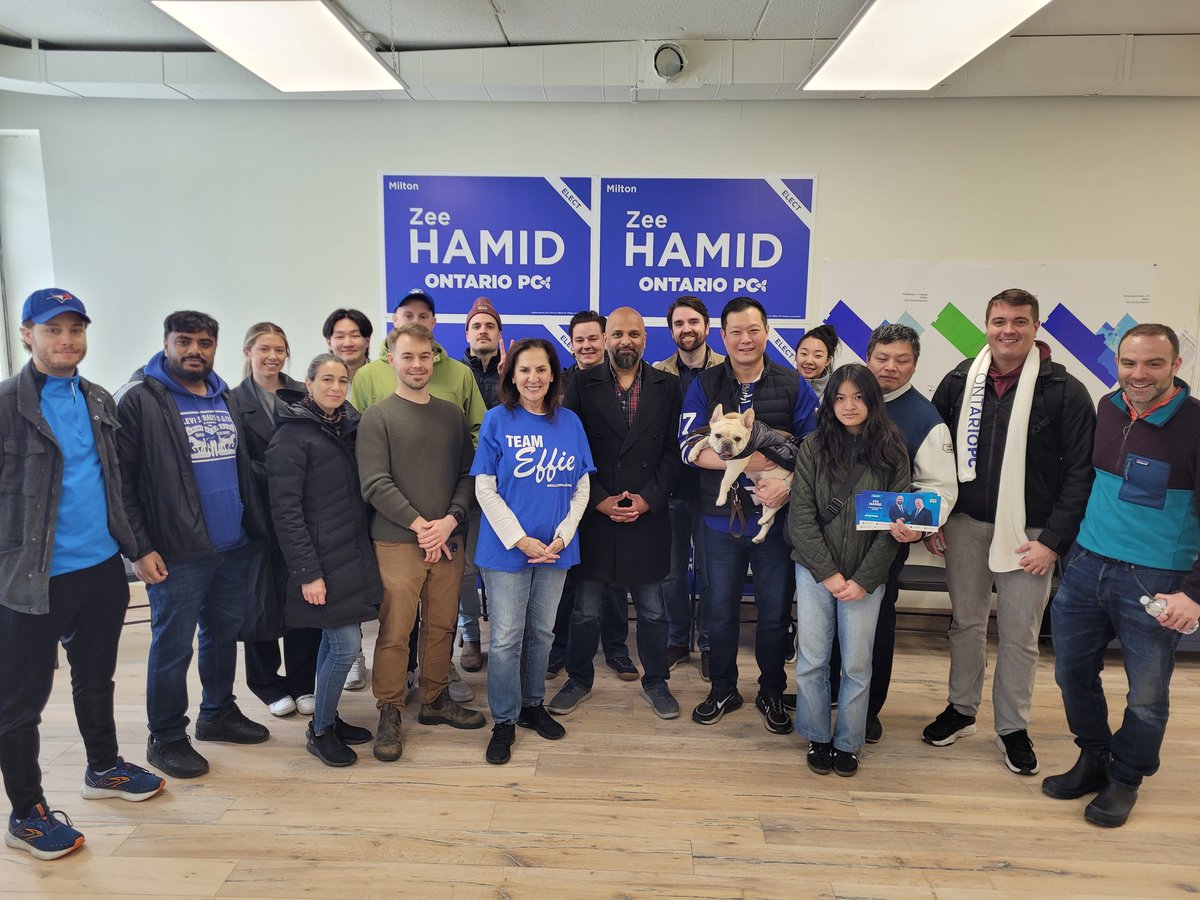 Team Stan Cho out in full force today in #Milton helping support @OntarioPCParty candidate Zee Hamid! Zee is ready to #GetItDone for the residents of Milton.