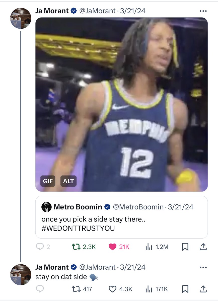 Drake is mad at Ja Morant over this tweet? 💀